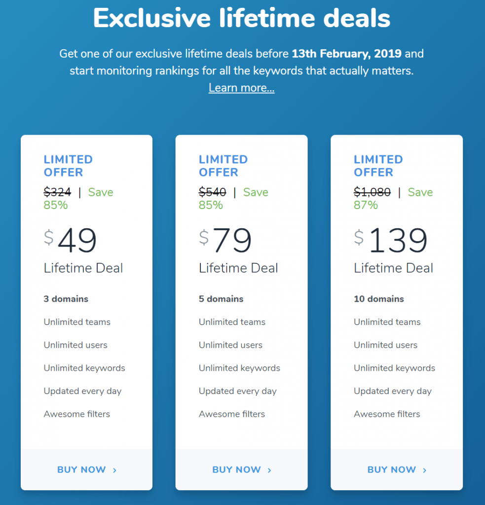 SERPCheetah lifetime deal