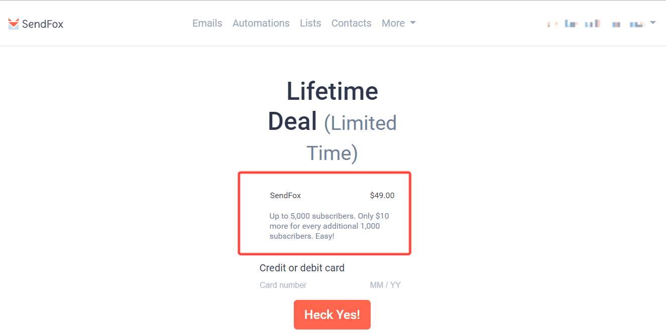 SendFox lifetime deal: Simple Email Marketing 5 sendfox lifetime deal price