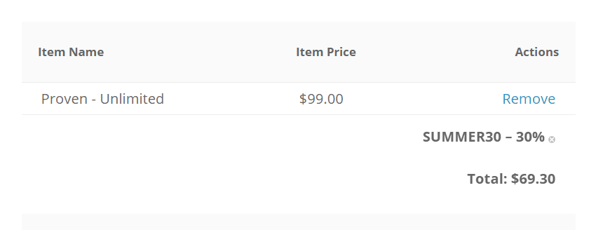 Proven plugin coupon code