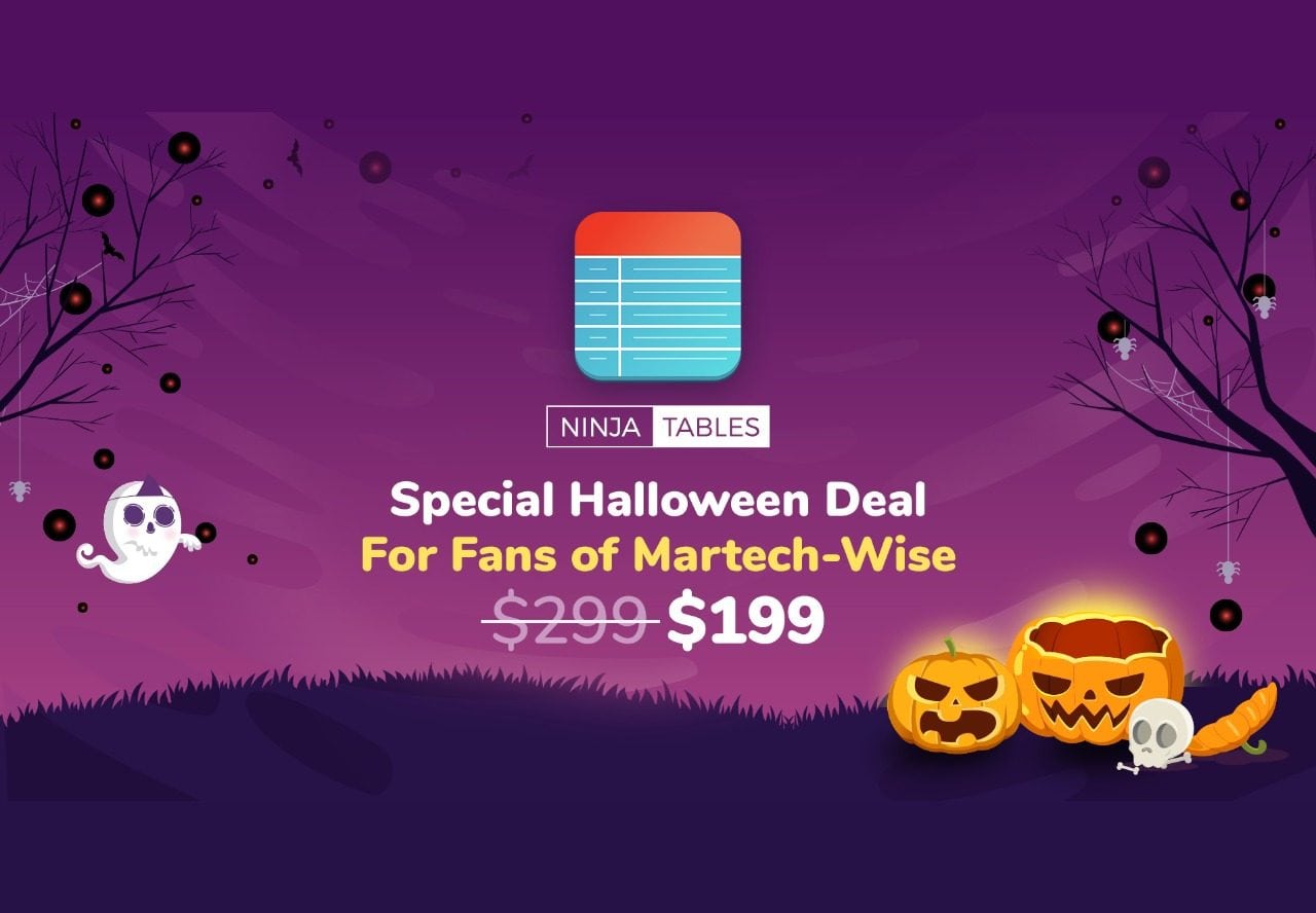 Ninja Tables lifetime deal by WP Manage Ninja