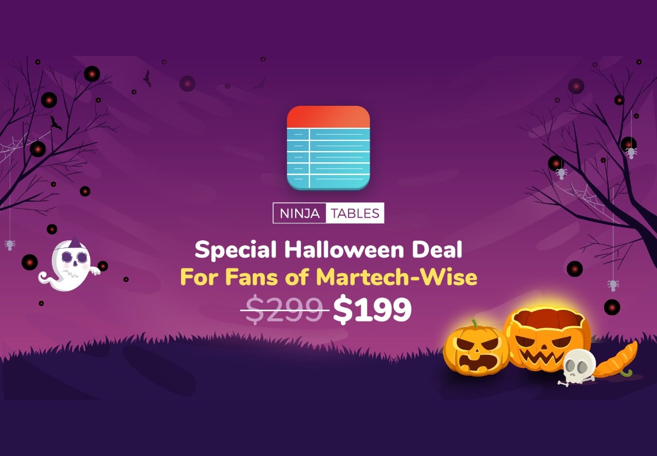 Ninja Tables lifetime deal by WP Manage Ninja