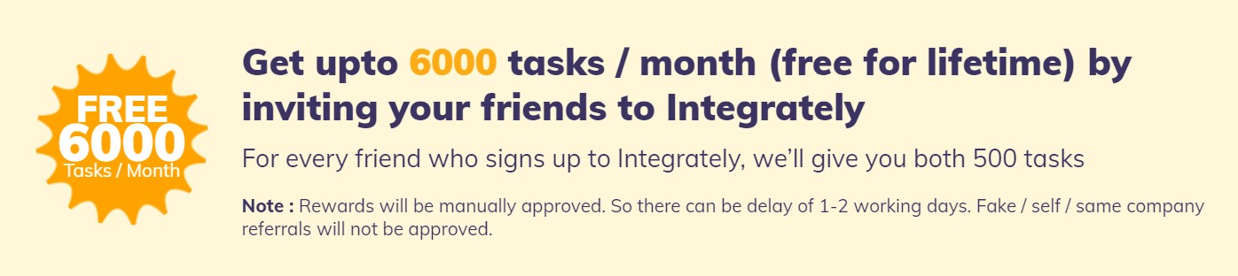 Integrately free tasks for lifetime