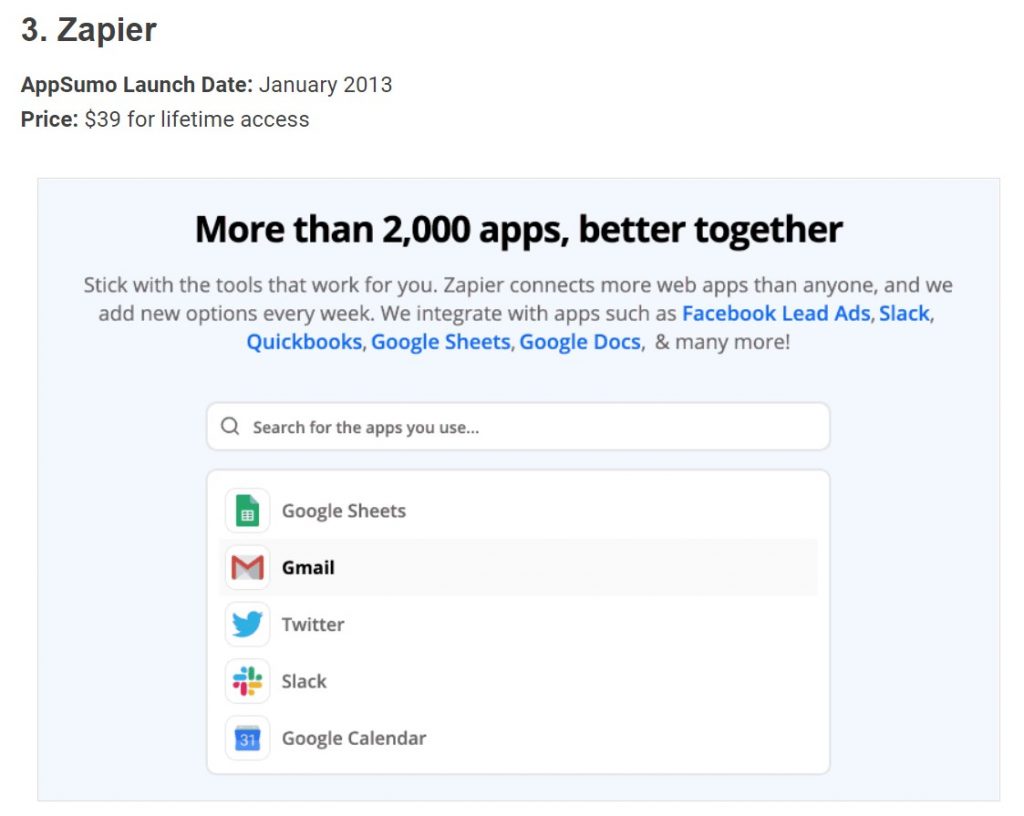 Was there ever a Zapier lifetime deal ? 12 Was there ever a Zapier lifetime deal ? 11