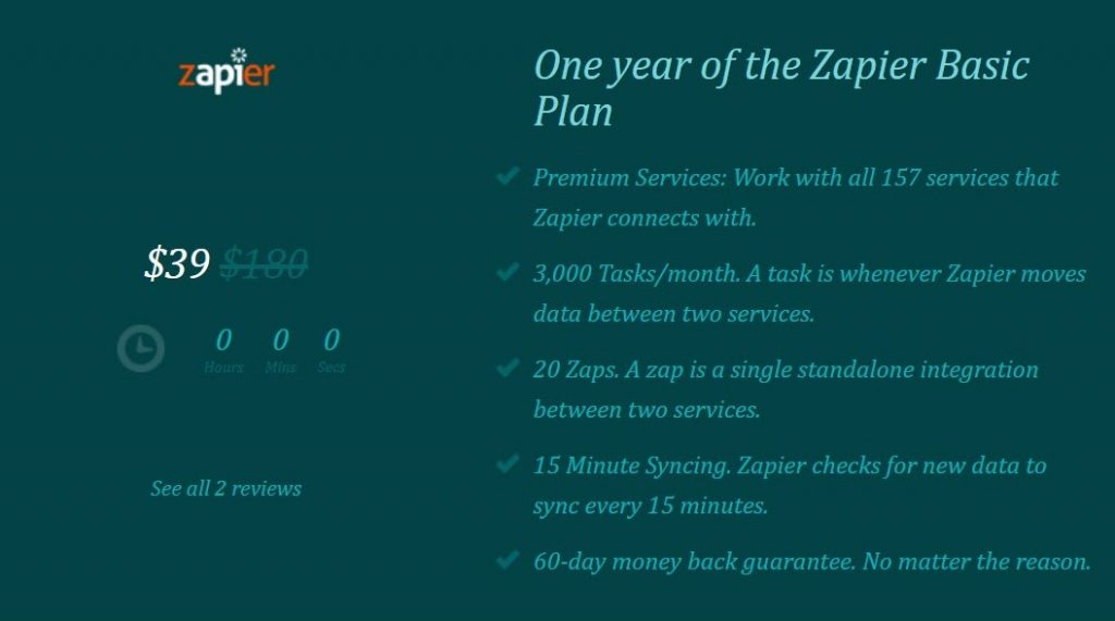 Was there ever a Zapier lifetime deal ? 14 Was there ever a Zapier lifetime deal ? 13
