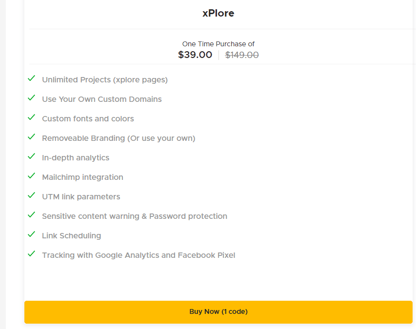 xPlore Lifetime Deal: Put All Your Links In One Page 5 xPlore Appsumo Price