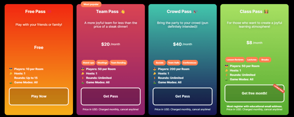 CrowdParty Price 
