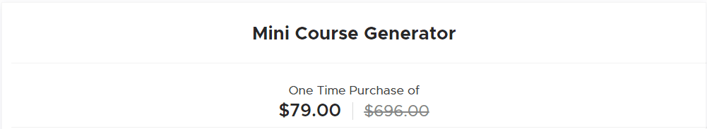 Mini Course Generator Appsumo Price 