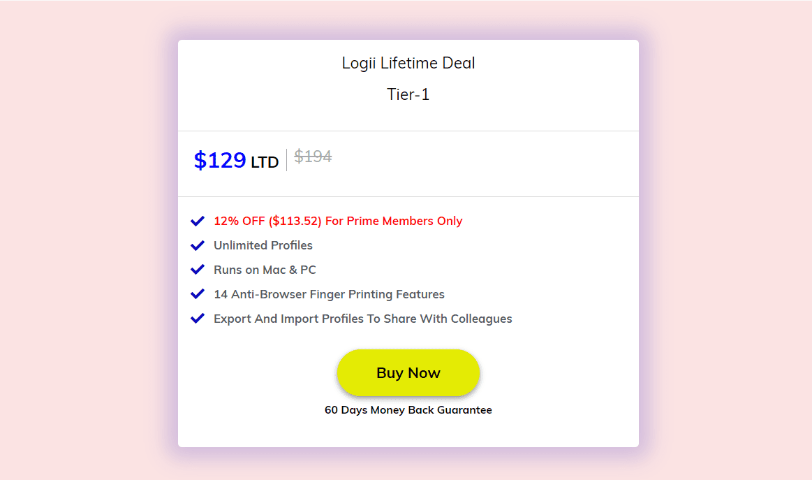 Logii Lifetime Deal : Anti-Detect Browser 5 Logii Dealmirror Price
