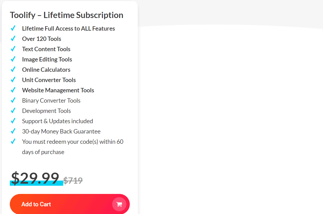 Toolify Dealify Price