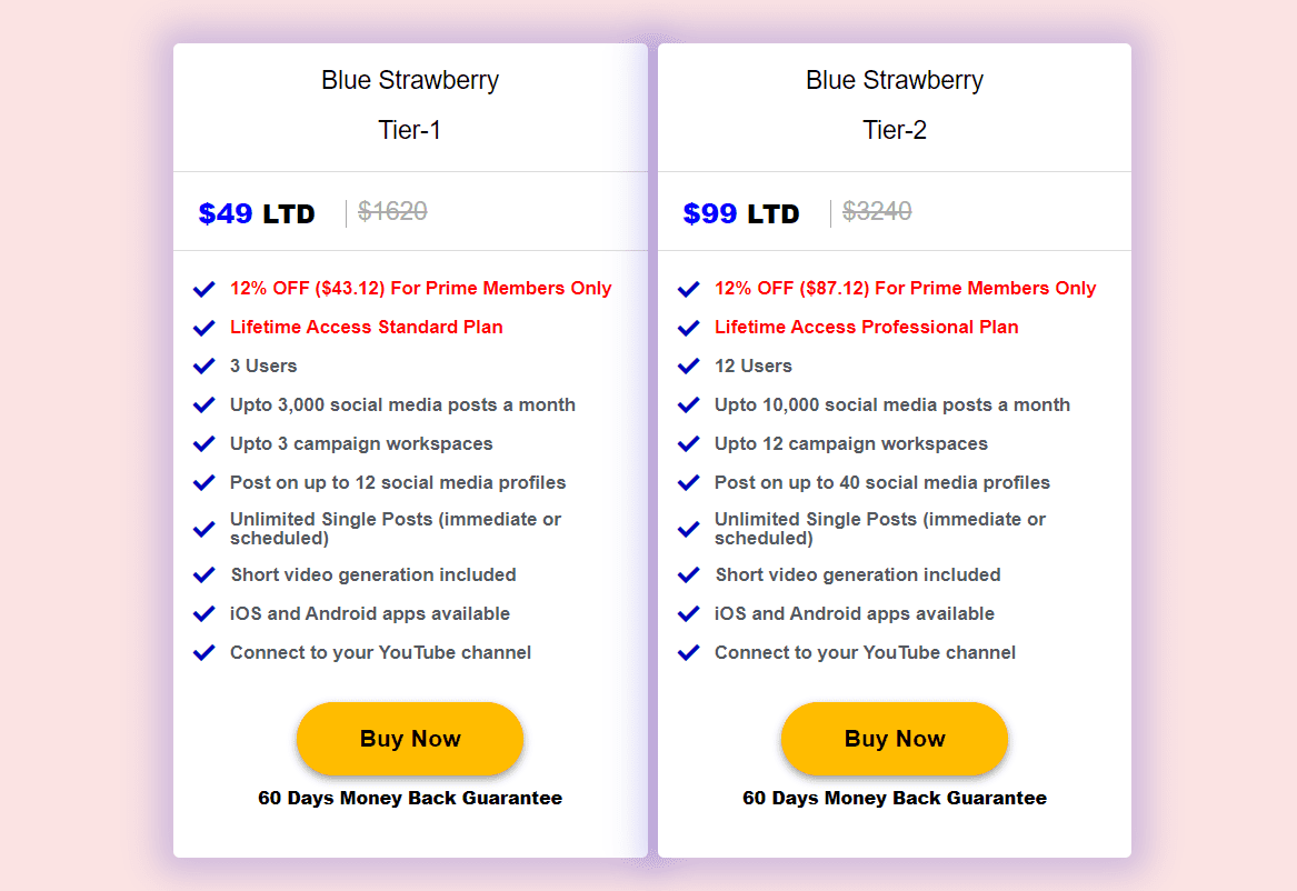 Blue Strawberry Deal Mirror Price