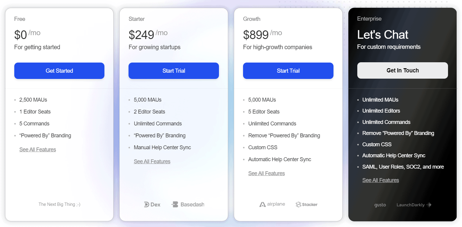 Commandbar Regular Pricing
