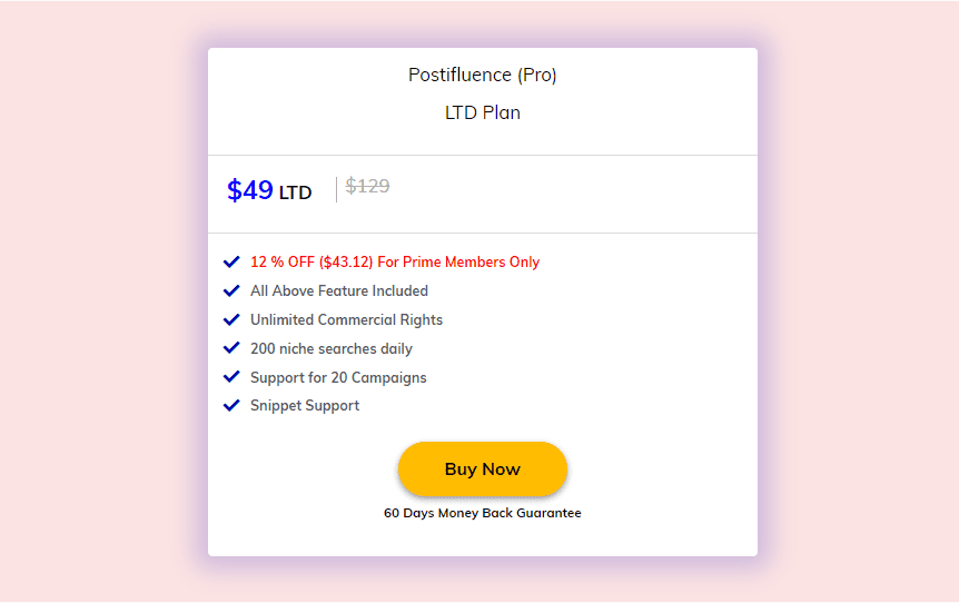 Postifluuence Dealmirror Price