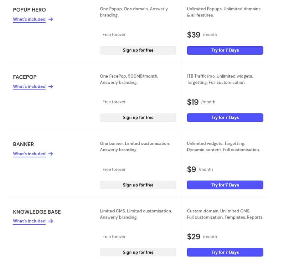 Facepop by Answerly Regular Pricing 