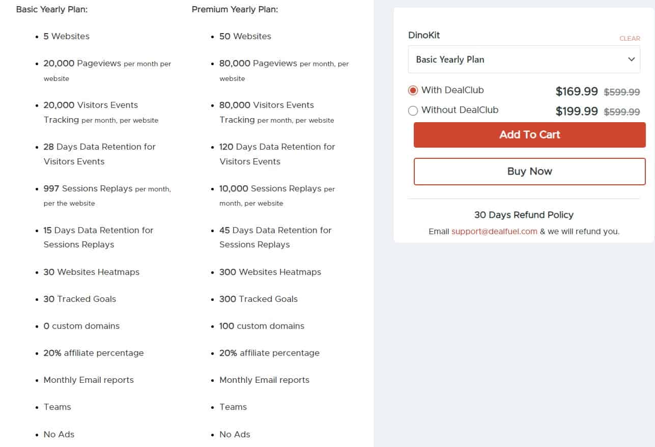 DinoKit Lifetime Deal: All-In-One Web Analytics Tool 3 Dinokit Dealfuel Price