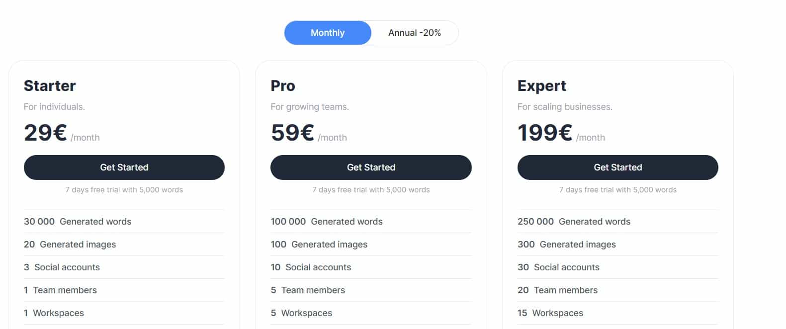 Bingbang Regular Pricing 
