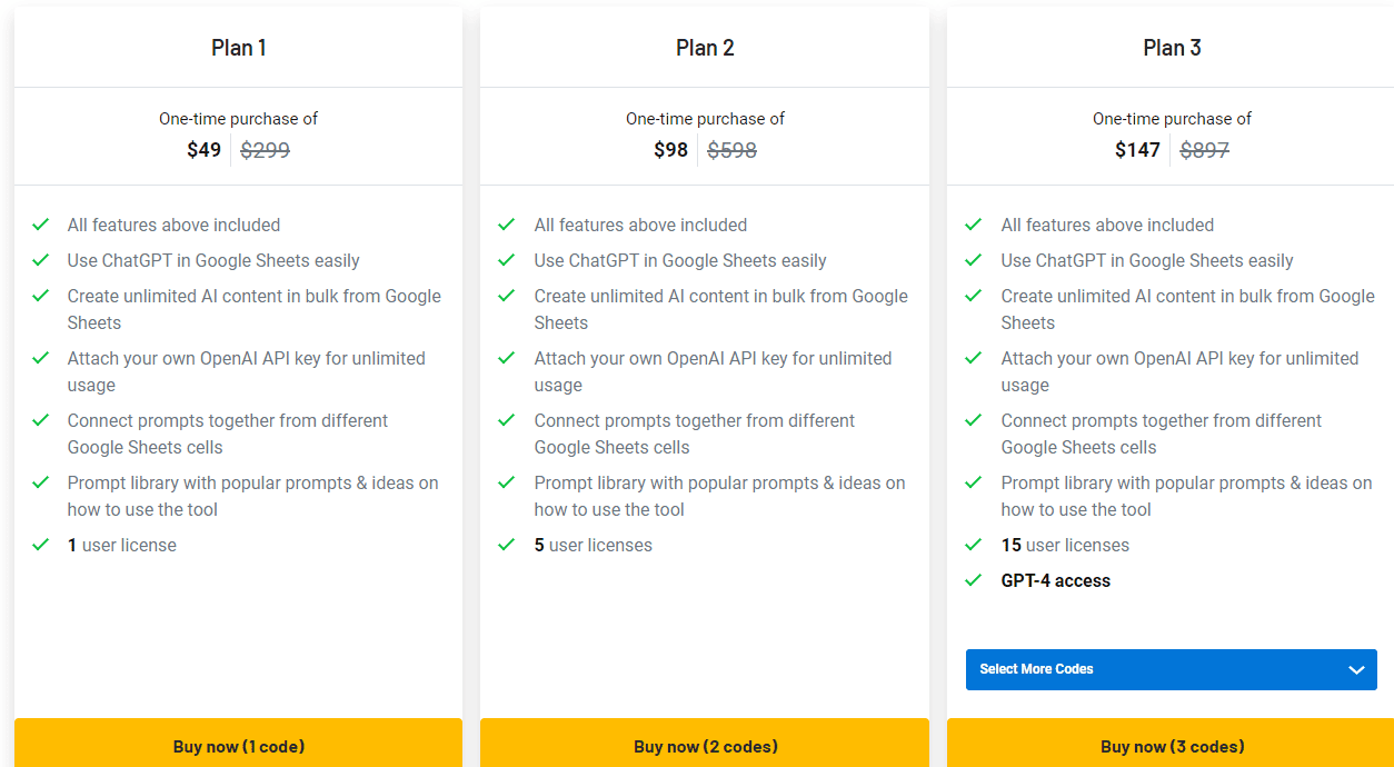 sheetgpt appsumo price 