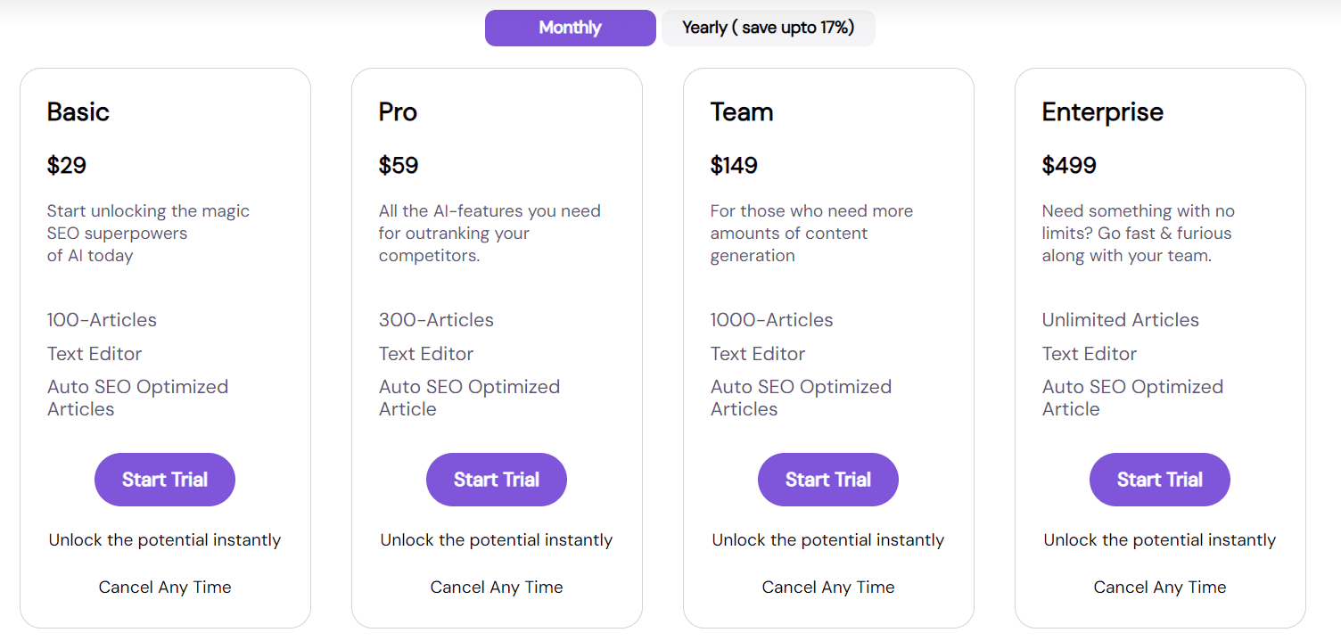 Trolley regular pricing