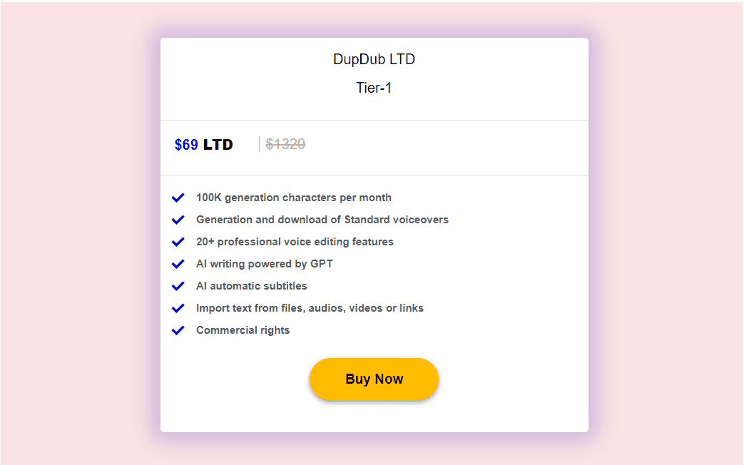 DupDub Lifetime Deal : Create engaging content from scratch 3