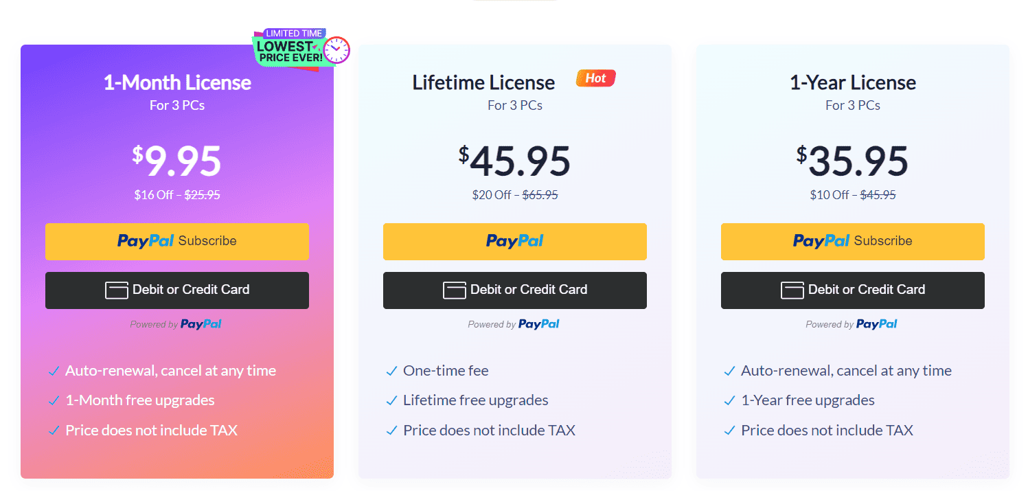 SurFast Video Downloader regular pricing