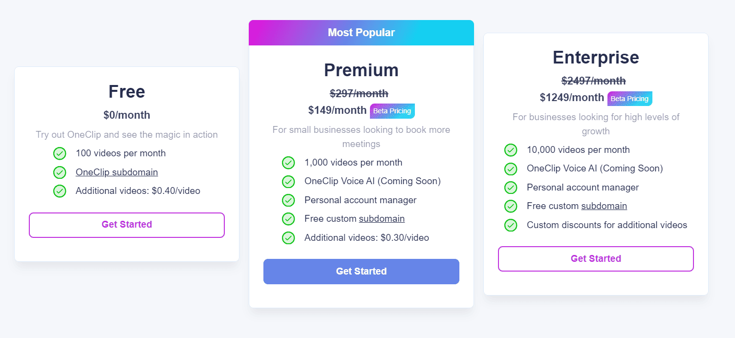 oneclip regular pricing