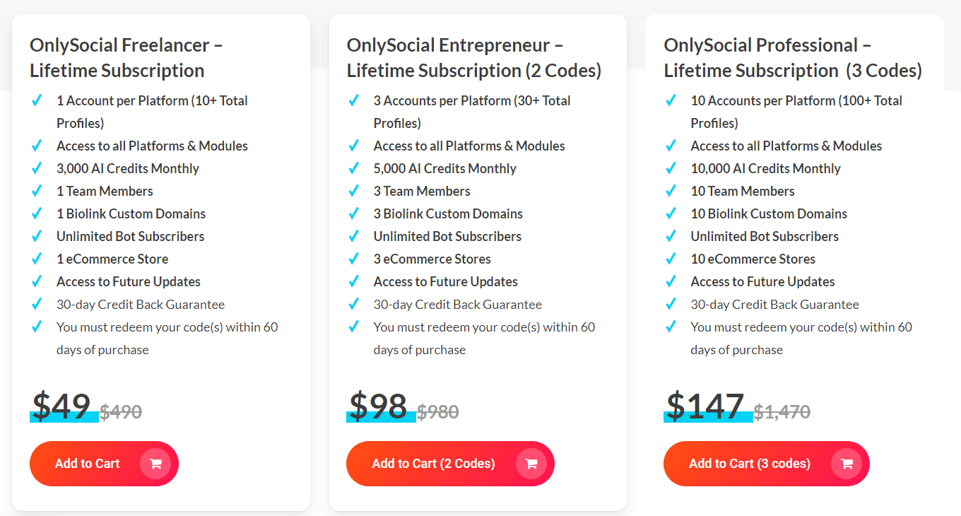 onlysocial dealify price