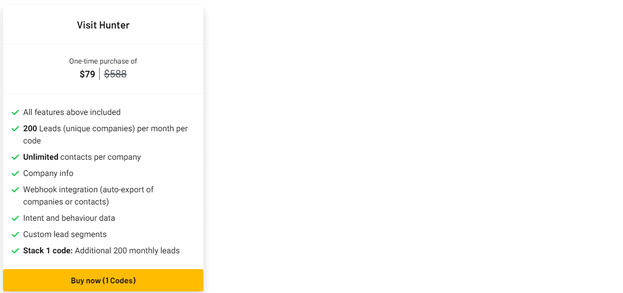 visit hunter appsumo price