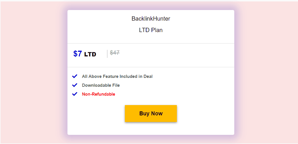 backlinkhunter dealmirror price