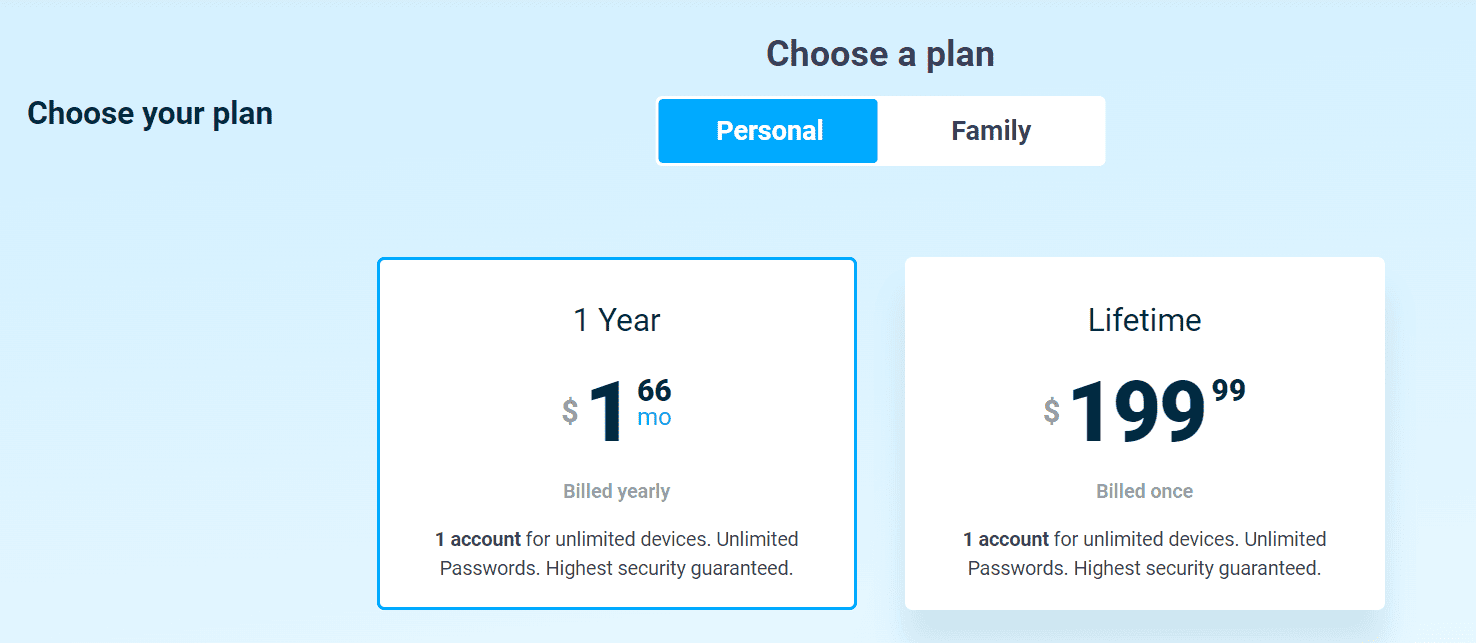 passwarden regular pricing