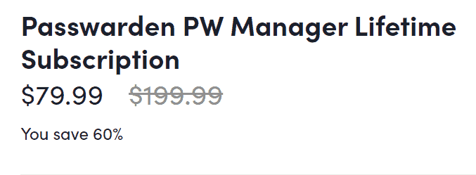 passwarden stacksocial price