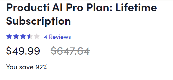 producti ai stacksocial pricing