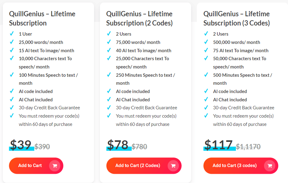 quillgenius dealify price