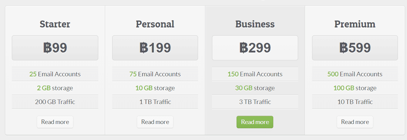 thai hosting regular pricing 