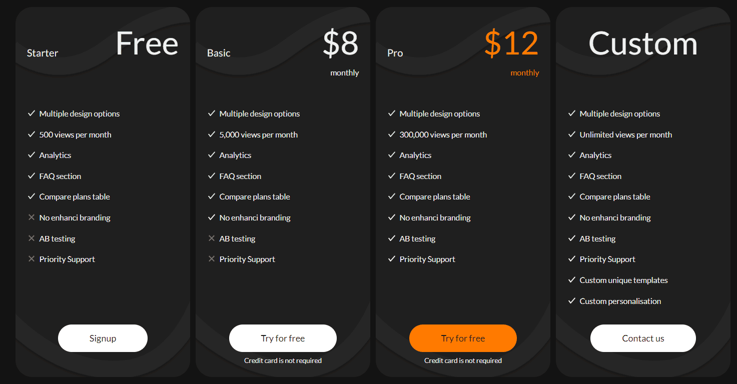 enhanci regular pricing