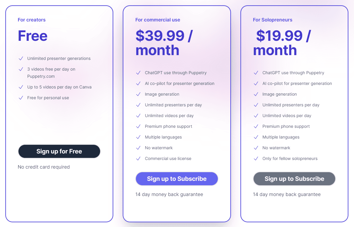 puppetry regular pricing