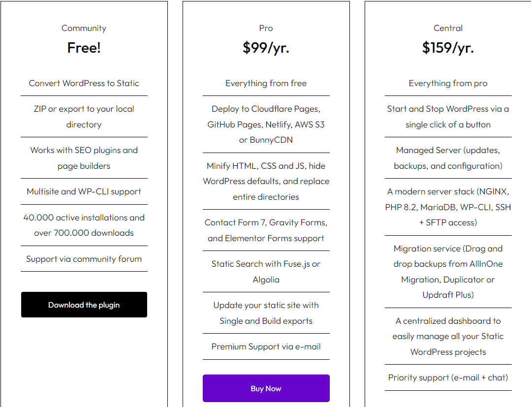 simply static regular pricing