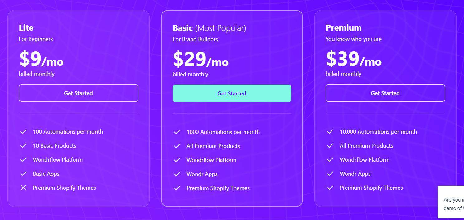 wondr ai regular pricing