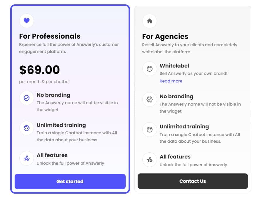 answerly regular pricing