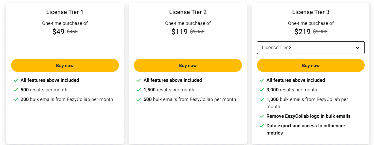 EezyCollab Lifetime Deal: AI Influencer Marketing Tool 7 EezyCollab appsumo price