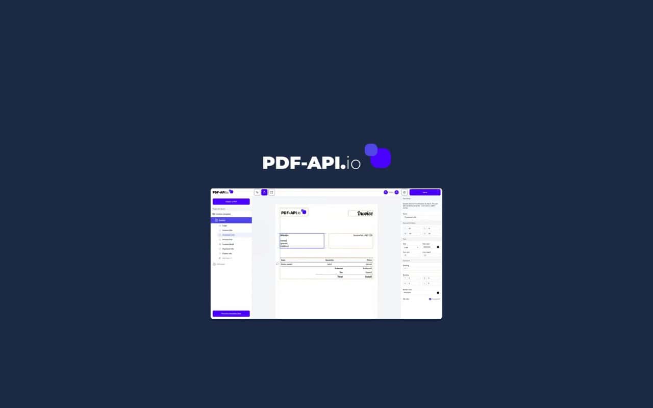 PDF-API lifetime deal on appsumo