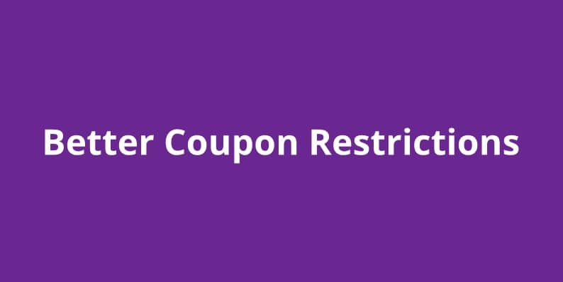 Better Coupon Restrictions Black Friday Deal