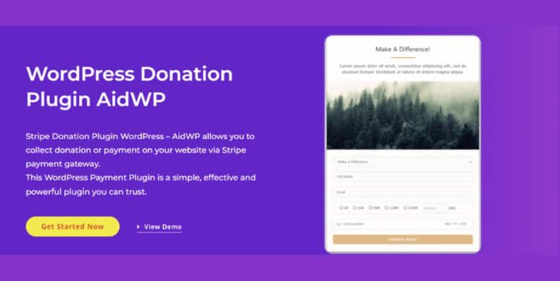 WordPress Stripe Donation - AidWP