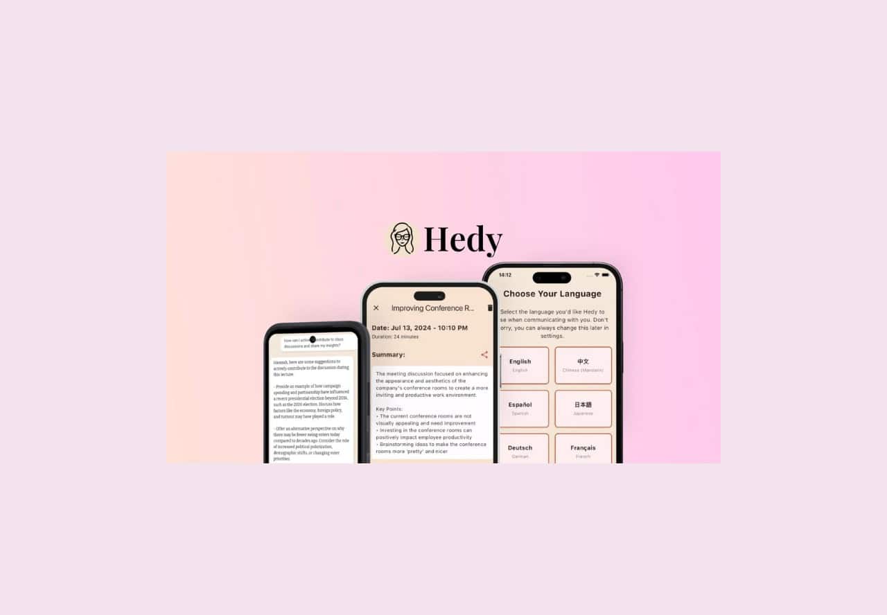 Hedy AI lifetime deal on appsumo