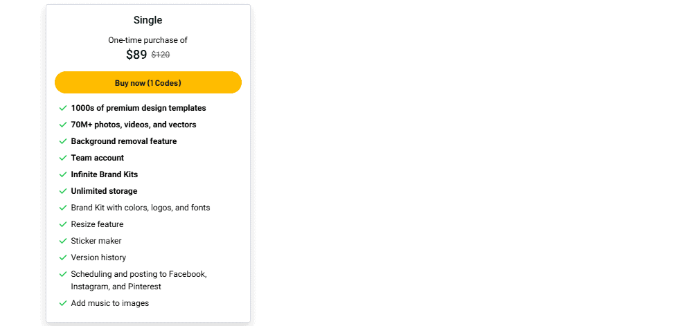 VistaCreate appsumo price