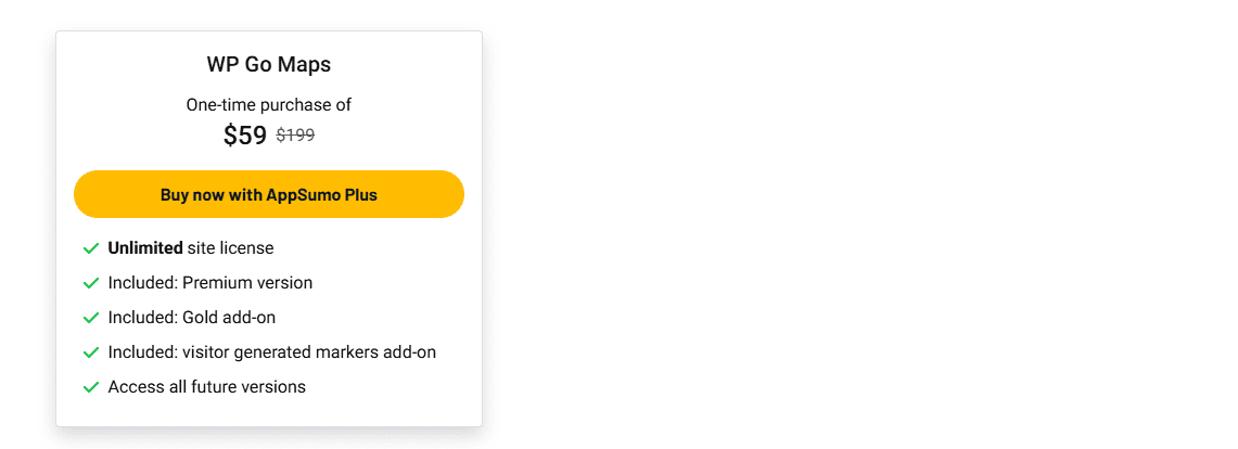 WP Go Maps Lifetime Deal: Wordpress Google Map Plugin 5 WP Go Maps appsumo price