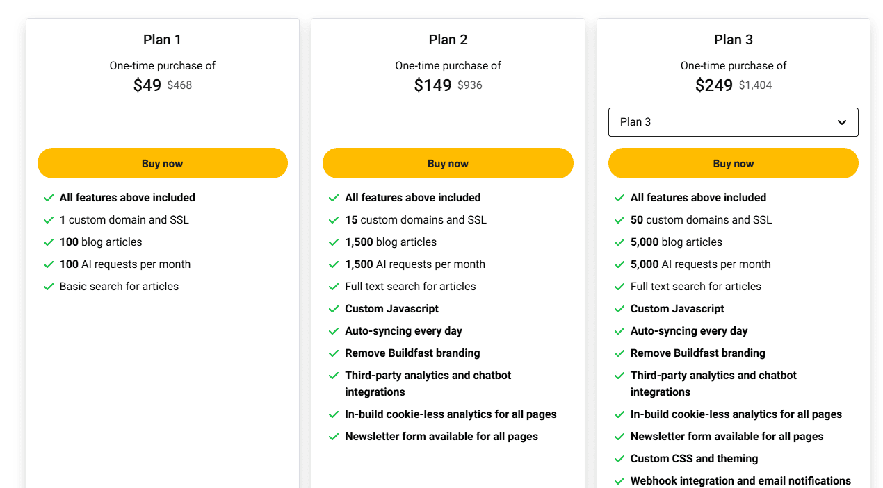 Buildfast Lifetime Deal: Turn Notion pages into Professional Blog 7 buildfast appsumo price