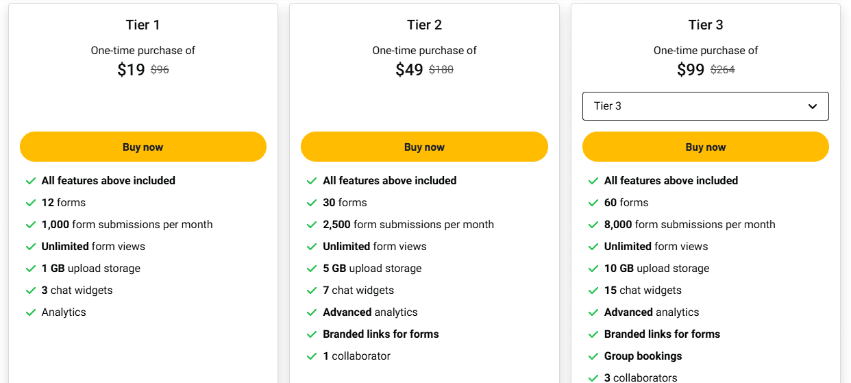 clickiny regular pricing