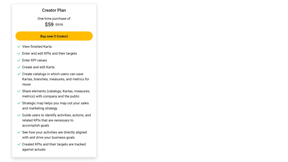 KPI karta appsumo price