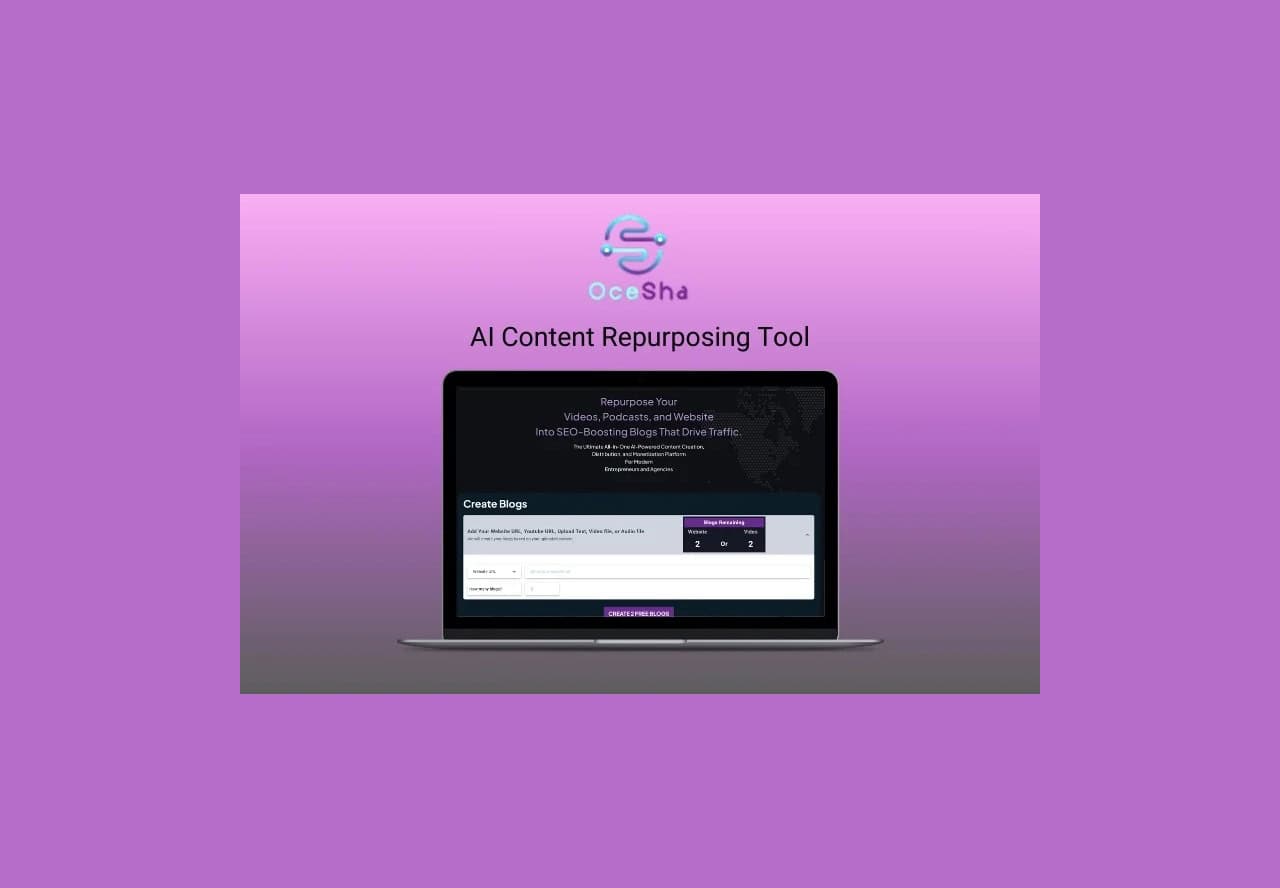 OceSha lifetime deal on dealfuel