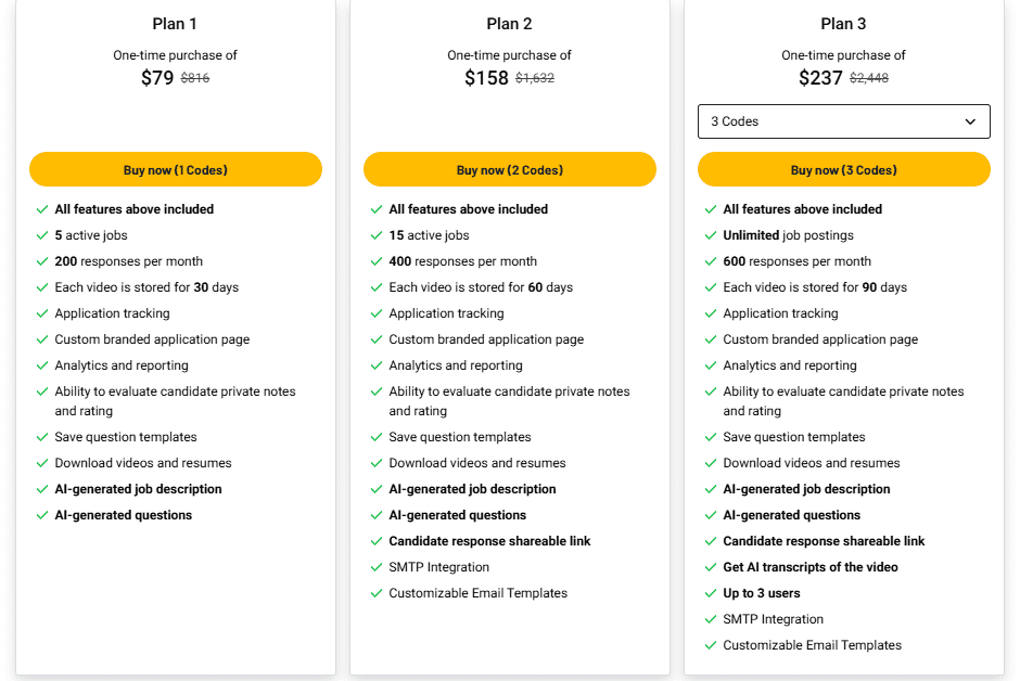 XInterview AI Lifetime Deal: AI Hiring Software 7 XInterview AI appsumo price
