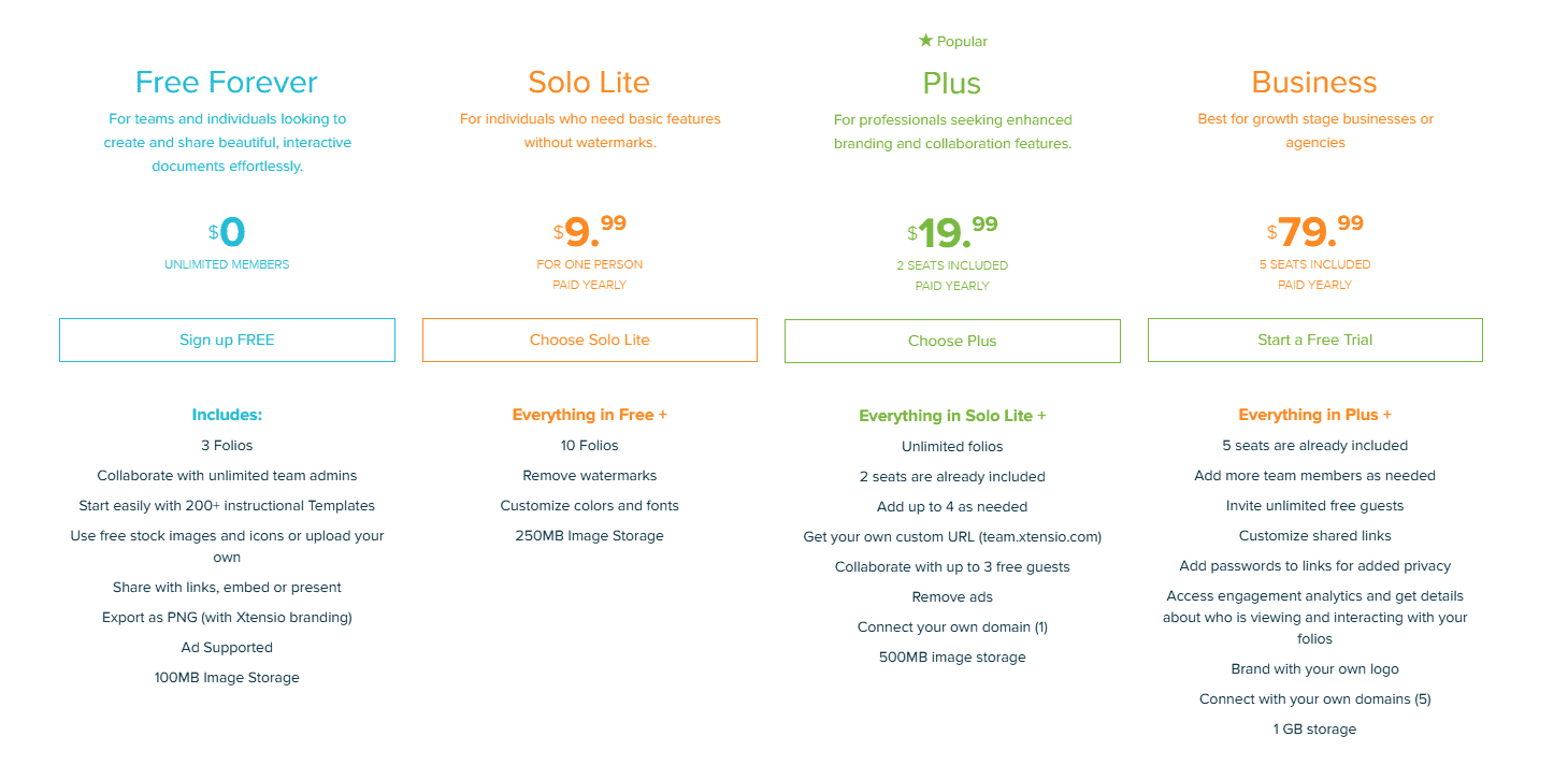 xtensio regular pricing